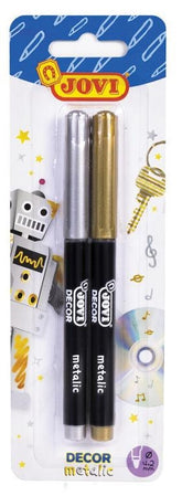 JOVIDECOR METALIC MARKER BLISTER GOLD & SILVER - Al Masam Stationery LLC
